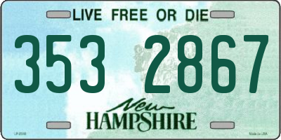 NH license plate 3532867