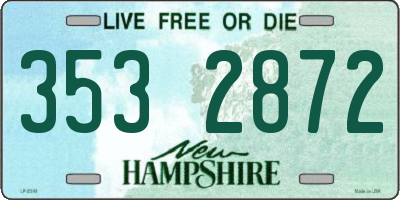 NH license plate 3532872