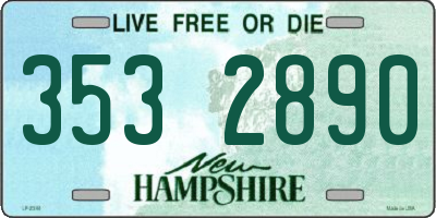NH license plate 3532890