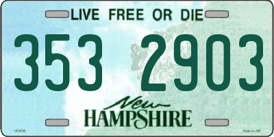 NH license plate 3532903