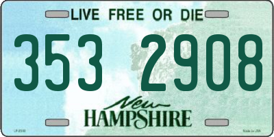 NH license plate 3532908