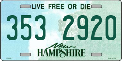 NH license plate 3532920