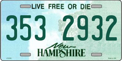 NH license plate 3532932