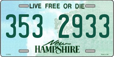 NH license plate 3532933