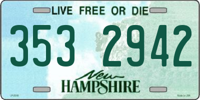 NH license plate 3532942