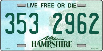 NH license plate 3532962
