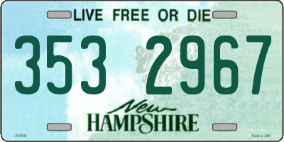 NH license plate 3532967