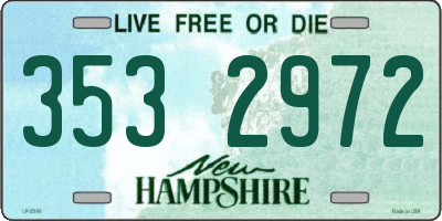 NH license plate 3532972