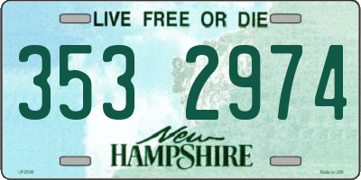 NH license plate 3532974