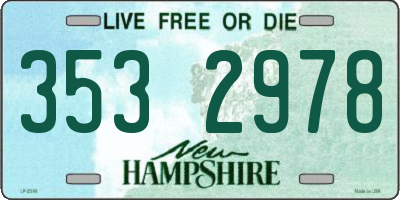 NH license plate 3532978