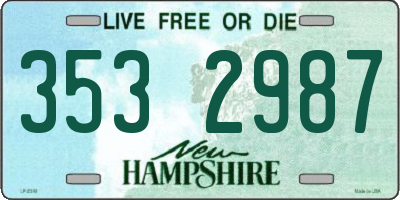 NH license plate 3532987