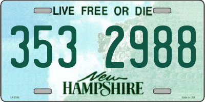 NH license plate 3532988