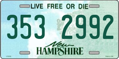 NH license plate 3532992