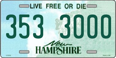 NH license plate 3533000