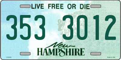 NH license plate 3533012