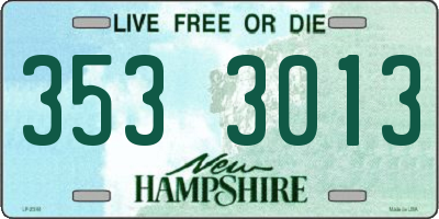 NH license plate 3533013
