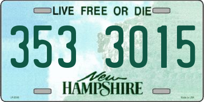NH license plate 3533015