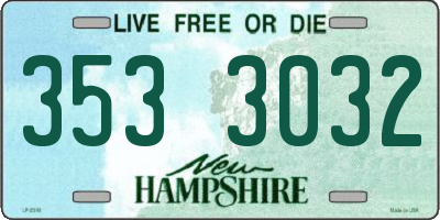 NH license plate 3533032