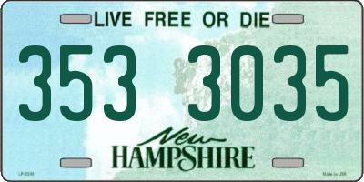 NH license plate 3533035
