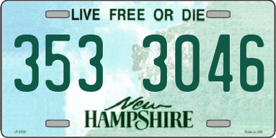 NH license plate 3533046