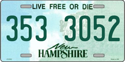 NH license plate 3533052