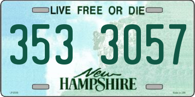 NH license plate 3533057