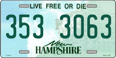 NH license plate 3533063