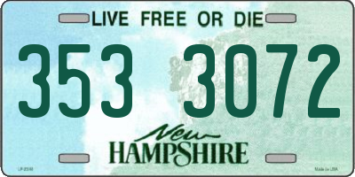 NH license plate 3533072