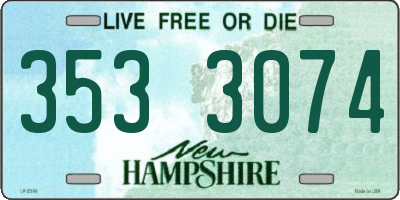 NH license plate 3533074