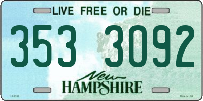 NH license plate 3533092