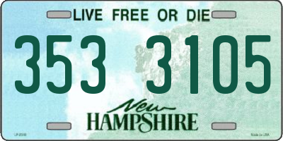 NH license plate 3533105