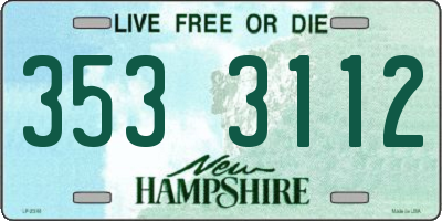 NH license plate 3533112