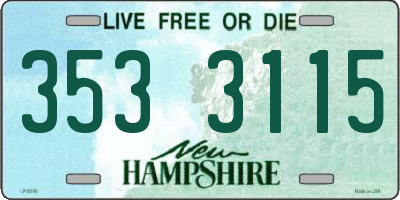 NH license plate 3533115
