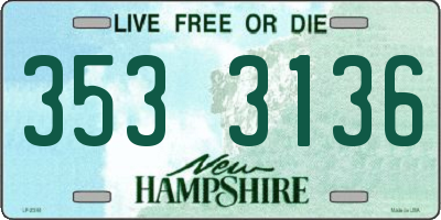 NH license plate 3533136