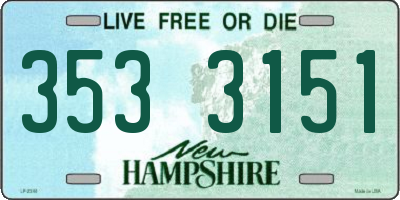 NH license plate 3533151