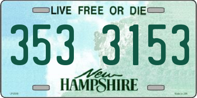 NH license plate 3533153