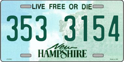 NH license plate 3533154