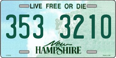 NH license plate 3533210