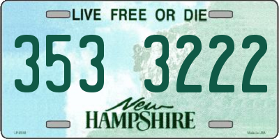 NH license plate 3533222