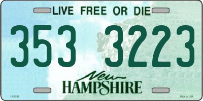 NH license plate 3533223
