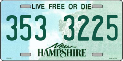 NH license plate 3533225