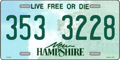 NH license plate 3533228