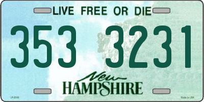 NH license plate 3533231