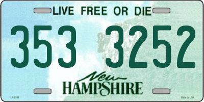 NH license plate 3533252