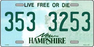 NH license plate 3533253
