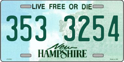 NH license plate 3533254