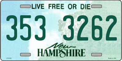 NH license plate 3533262