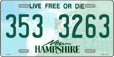 NH license plate 3533263