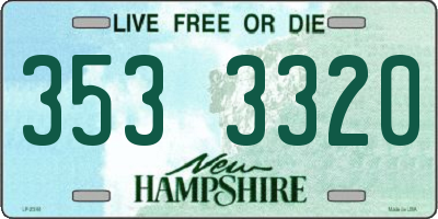 NH license plate 3533320