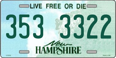 NH license plate 3533322